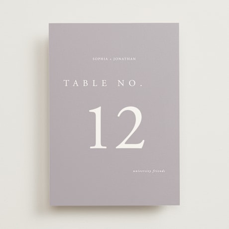 Table Numbers