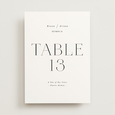 Table Numbers