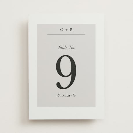 Table Numbers