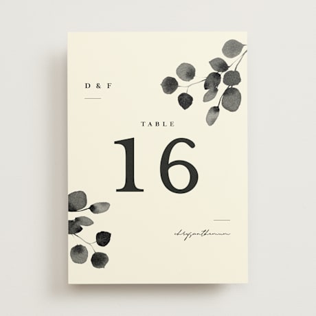 Table Numbers