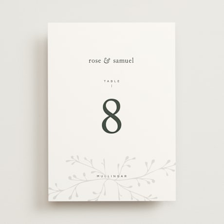 Table Numbers