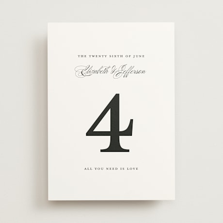 Table Numbers