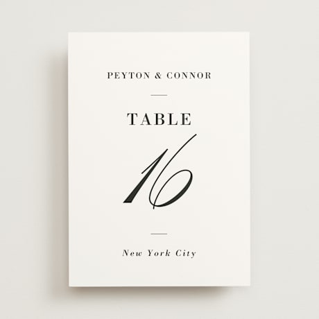 Table Numbers