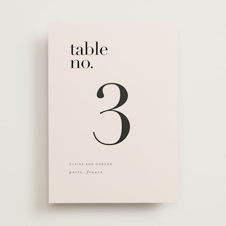 Table Numbers