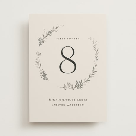 Table Numbers