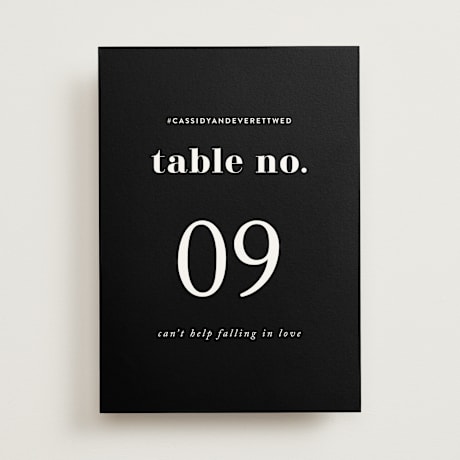 Table Numbers