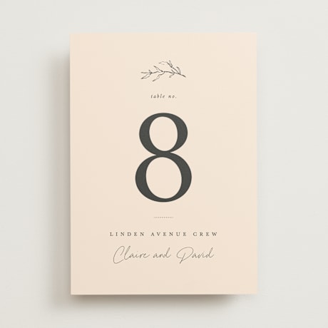Table Numbers
