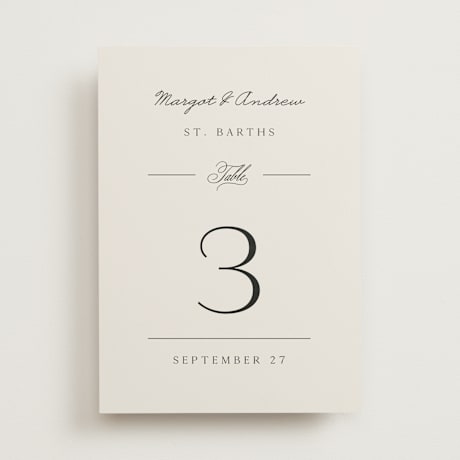 Table Numbers