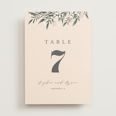 Table Numbers