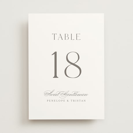 Table Numbers