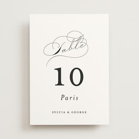 Table Numbers