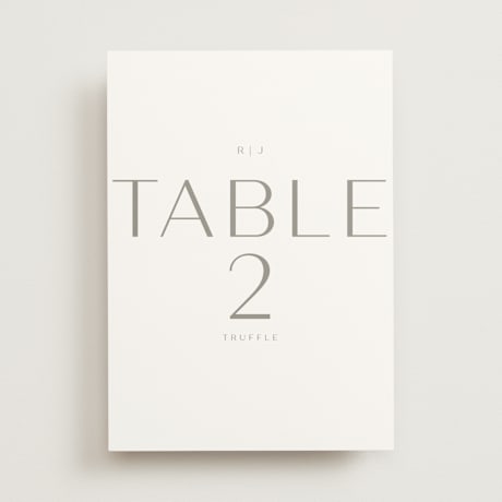 Table Numbers