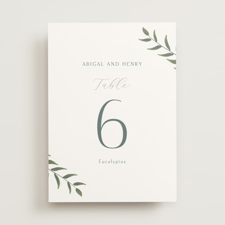 Table Numbers