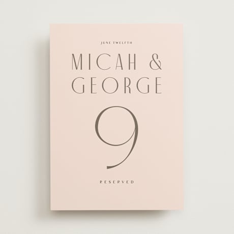 Table Numbers