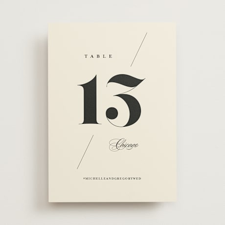 Table Numbers