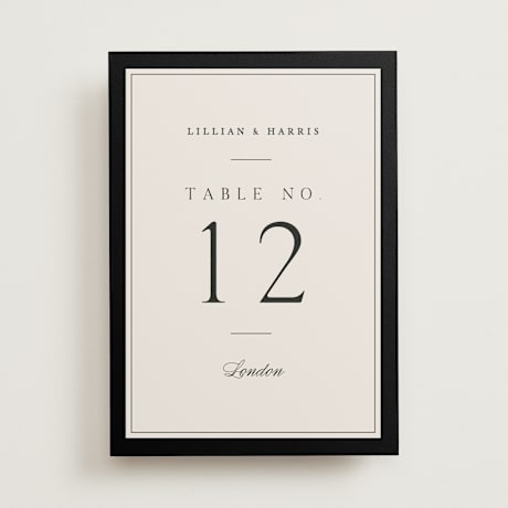 Table Numbers