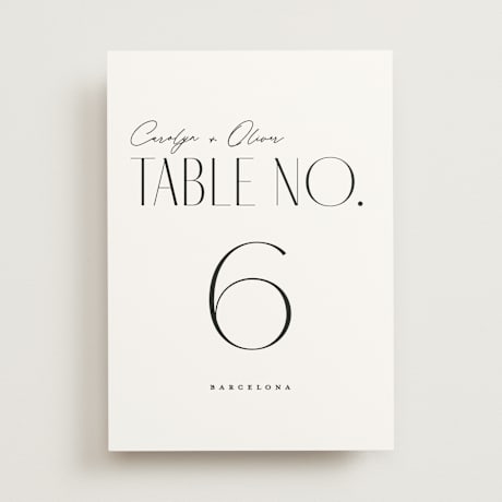 Table Numbers