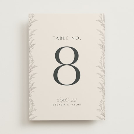 Table Numbers