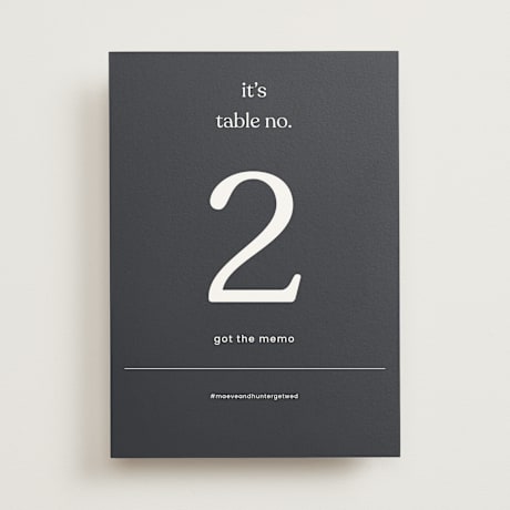 Table Numbers