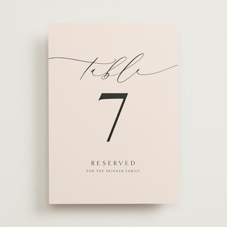 Table Numbers