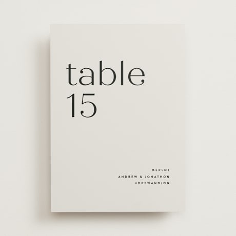 Table Numbers