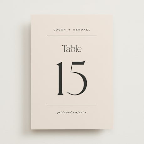 Table Numbers