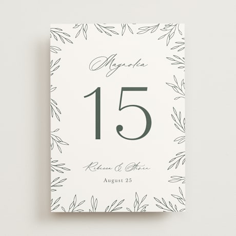 Table Numbers
