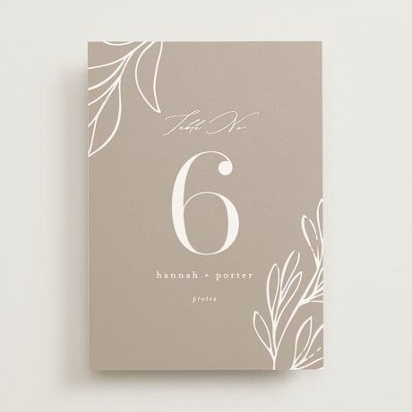 Table Numbers