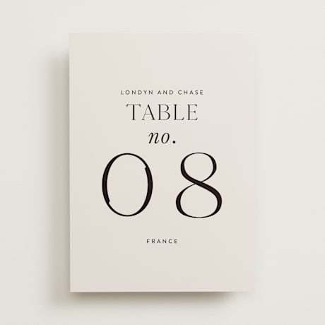 Table Numbers