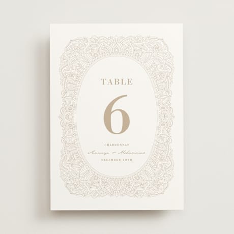 Table Numbers