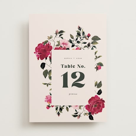 Table Numbers
