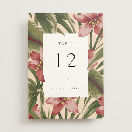 Table Numbers