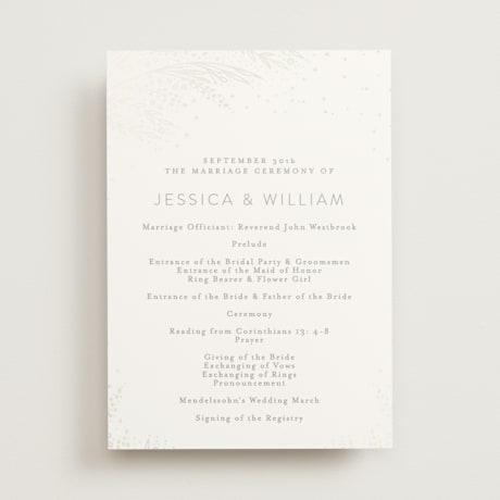 Gloss-Press Wedding Programs