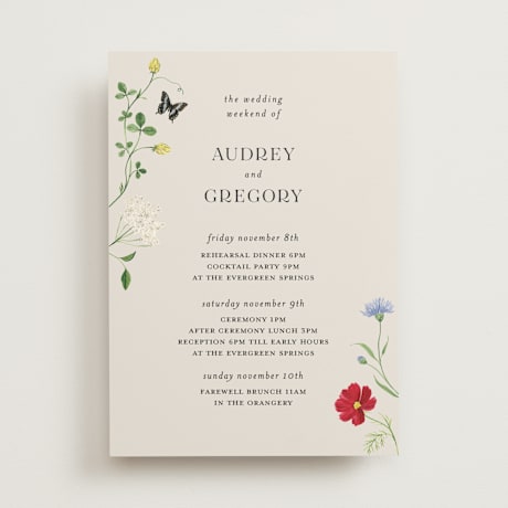 Wedding Weekend Itinerary Cards