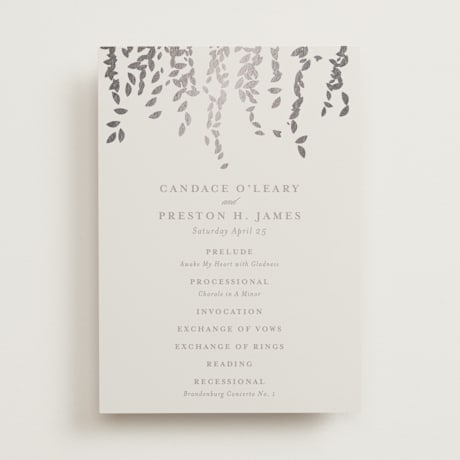 Foil-Pressed Wedding Programs