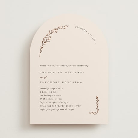 Foil-Pressed Bridal Shower Invitations