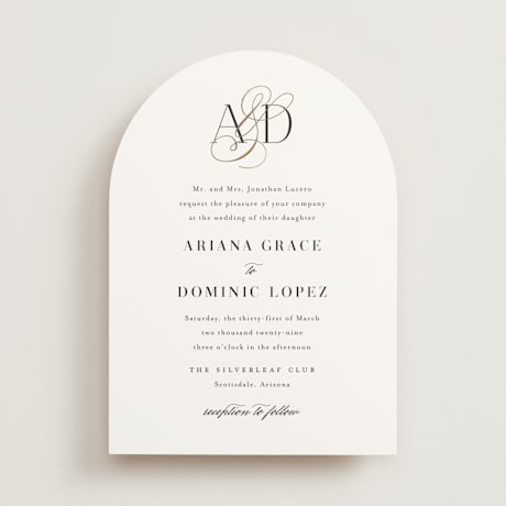 Foil-Pressed Wedding Invitations