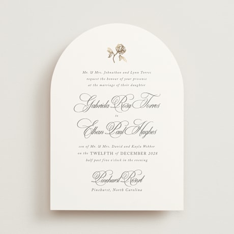 Foil-Pressed Wedding Invitations