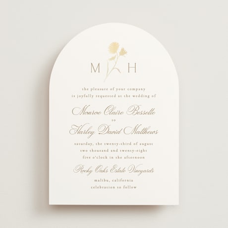 Foil-Pressed Wedding Invitations