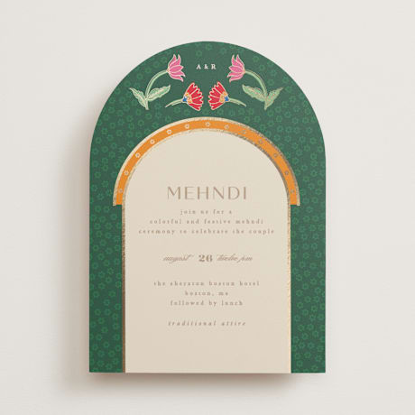 Foil-Pressed Mehndi Invitations