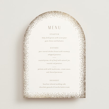 Foil-Pressed Menus
