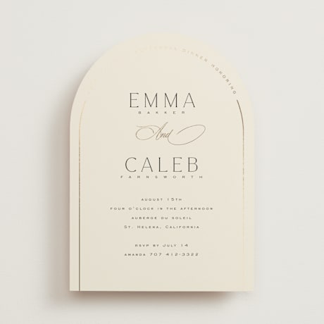 Foil-Pressed Rehearsal Dinner Invitations