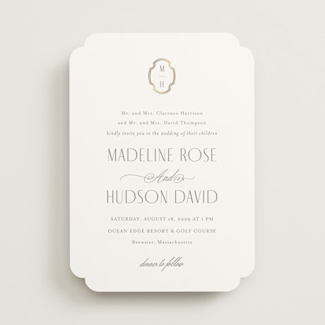 Foil-Pressed Wedding Invitations