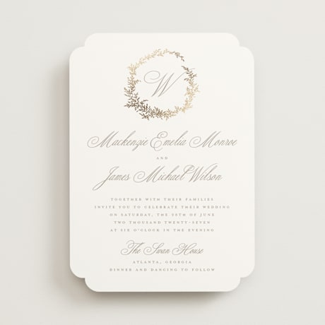 Foil-Pressed Wedding Invitations