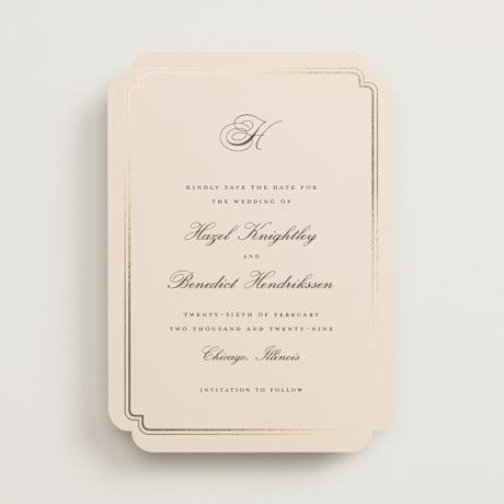 Foil-Pressed Save the Date Cards