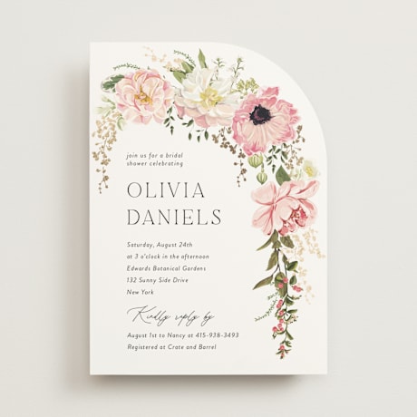 Foil-Pressed Bridal Shower Invitations