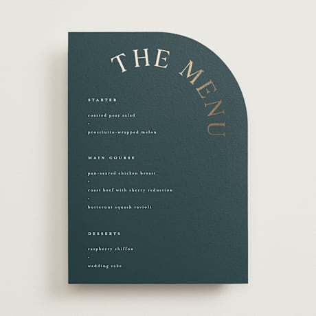 Foil-Pressed Menus