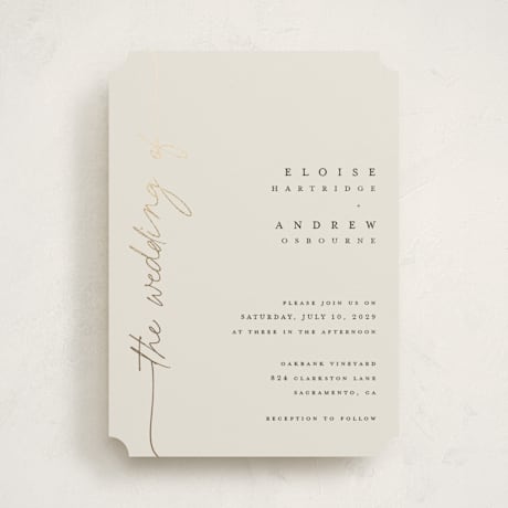 Foil-Pressed Wedding Invitations
