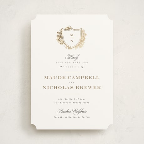 Foil-Pressed Save the Date Cards