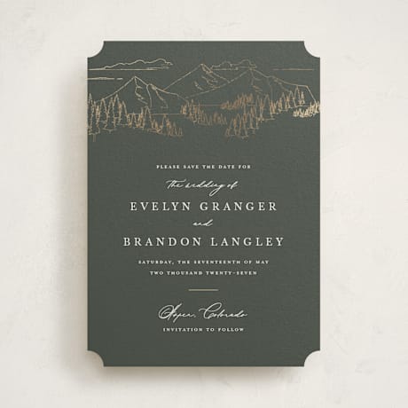 Foil-Pressed Save the Date Cards